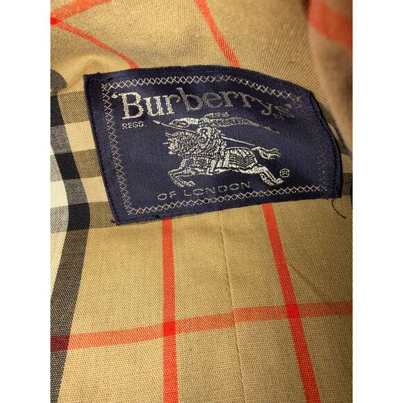 Vintage Burberrys Wool Trench Coat NovaCheck Liner Black Size 6 Long - Picture 10 of 16